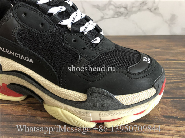Balenciaga Triple S Sneaker Black Red