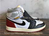 Super Quality 2018 Union x Air Jordan 1 High OG Black White Red