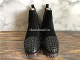 Christian Louboutin Spike High Boots Black Suede