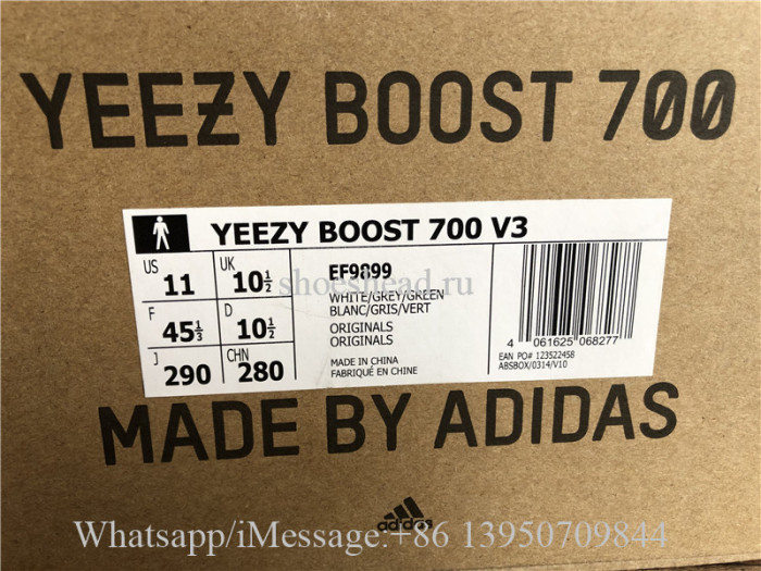 Adidas Yeezy Boost 700 V3 White Grey Green