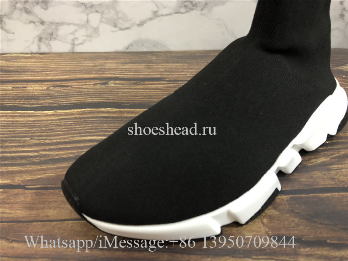Balenciaga Logo Speed Sock Sneaker Black