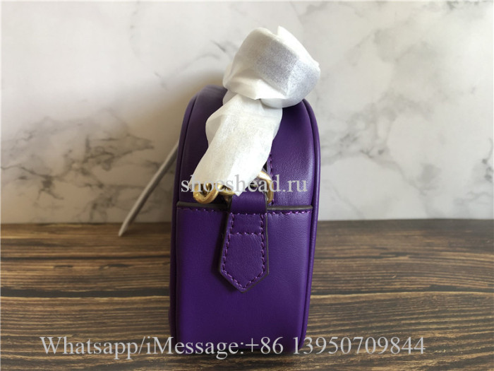 Original Gucci GG Marmont Mini Matelasse Camera Bag Hibiscus Purple