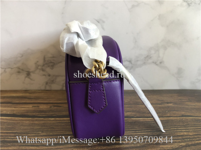 Original Gucci GG Marmont Mini Matelasse Camera Bag Hibiscus Purple