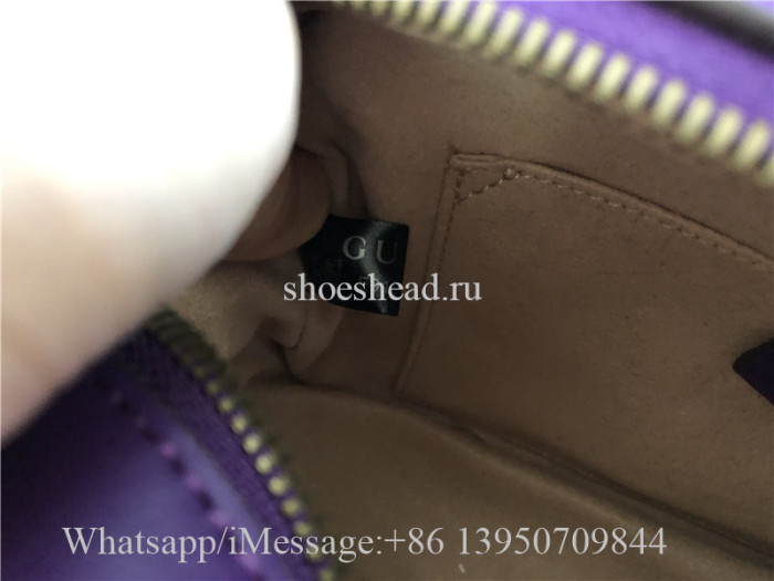 Original Gucci GG Marmont Mini Matelasse Camera Bag Hibiscus Purple