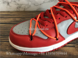 Off White x Nike Dunk Low University Red