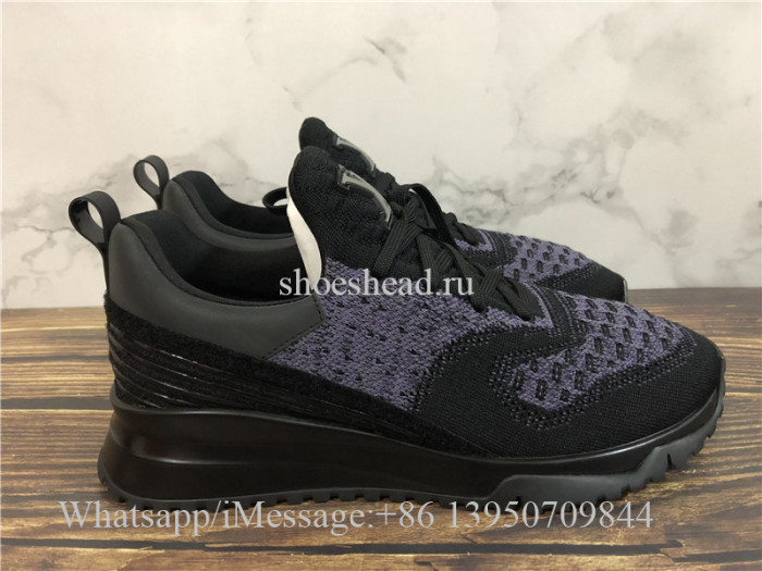 Louis Vuitton Flyknit Sneaker Black Purple LV V.N.R
