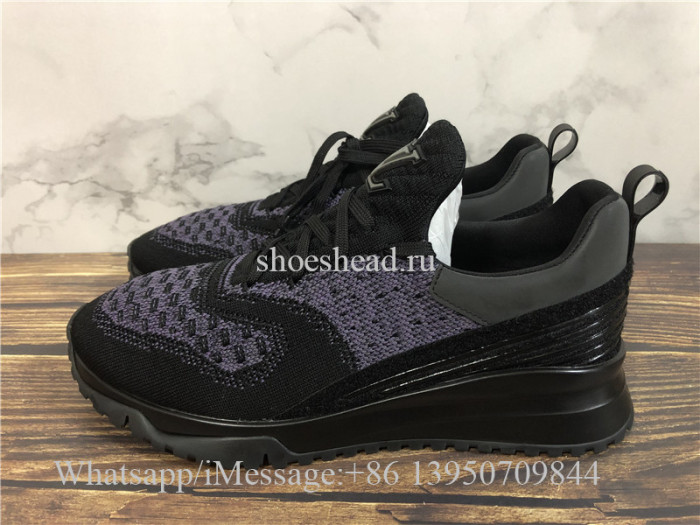Louis Vuitton Flyknit Sneaker Black Purple LV V.N.R