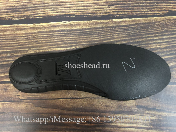 Louis Vuitton Flyknit Sneaker Black Purple LV V.N.R