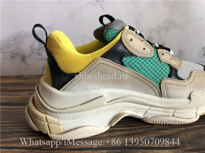 Balenciaga Fall Winter Triple S Sneaker Grey Green Yellow