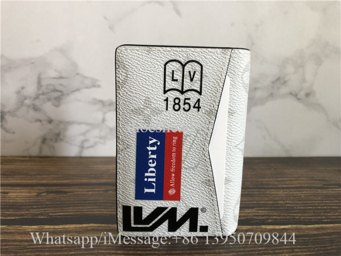Original Louis Vuitton Pocket Organizer White Monogram Wallet Cardcase M67817