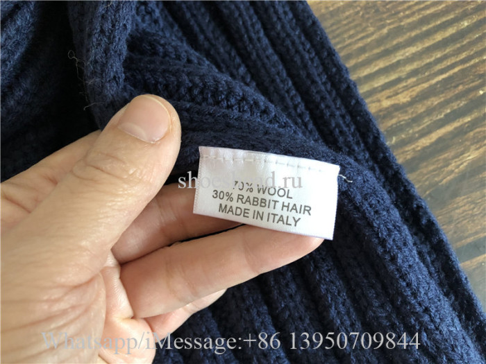 Moncler Blue Sweater Hat & Scarf