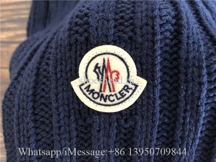 Moncler Blue Sweater Hat & Scarf
