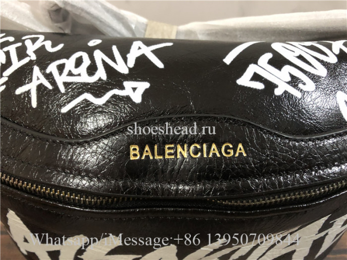 Original Quality Balenciaga Souvenir Graffiti-Print Fanny Belt Bag