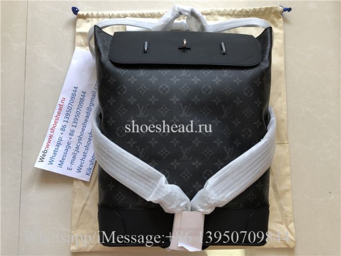 Original Louis Vuitton Monogram Eclipse Canvas Steamer Backpack M44052