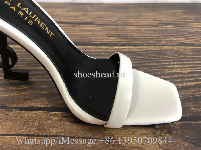 YSL Saint Laurent Opyum High Heels Sandals White