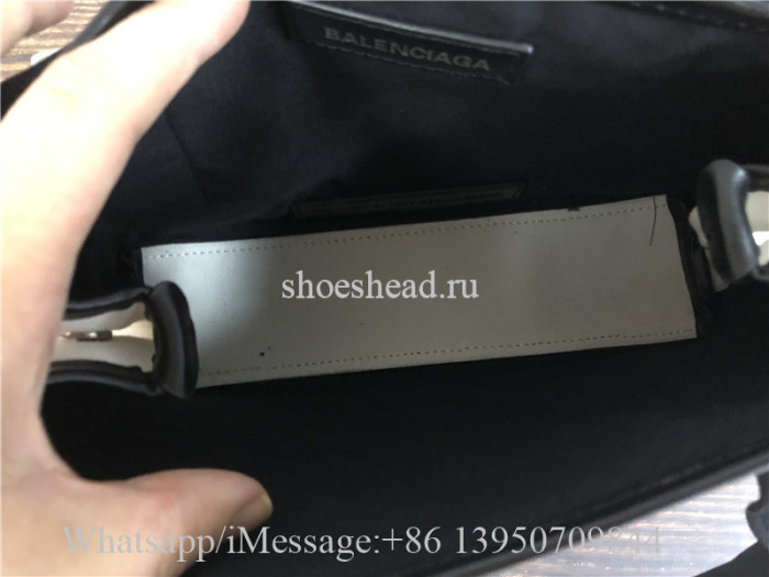 Original Balenciaga Cabas Small Leather-Trimmed Canvas Tote Bag 25CM