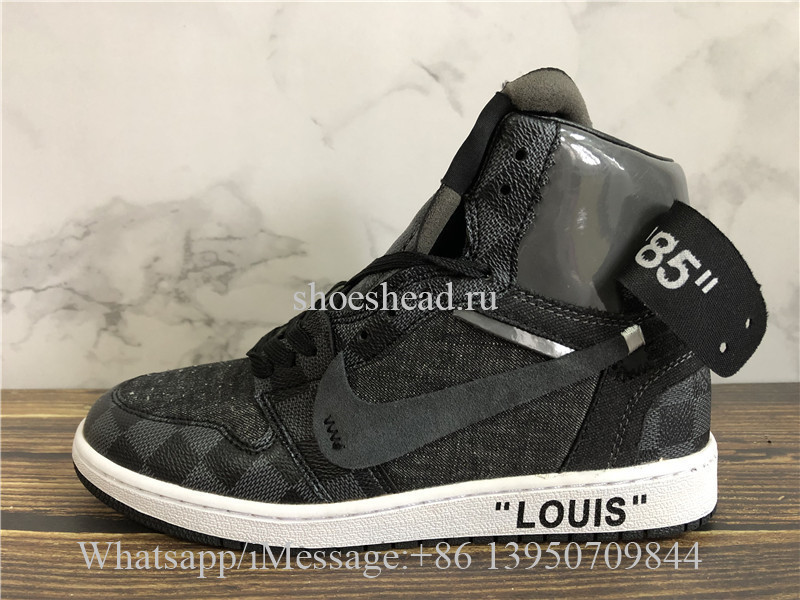 Off White x Air Jordan 1 Louis Vuitton Black