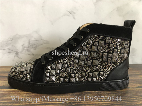 Christian Louboutin Spike Flat High Top Sneaker Studs