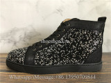 Christian Louboutin Spike Flat High Top Sneaker Black