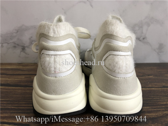 Chanel Fabric Suede Calfskin TPU White Sneaker