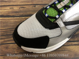 Dior Homme B22 Sneaker Green Technical Knit Silver-Tone Black Calfkin