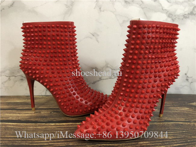 Christian Louboutin High Boots Red Studs