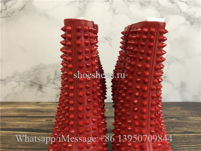 Christian Louboutin High Boots Red Studs
