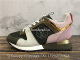 Louis Vuitton Run Away Low Top Sneaker Pink Green Suede