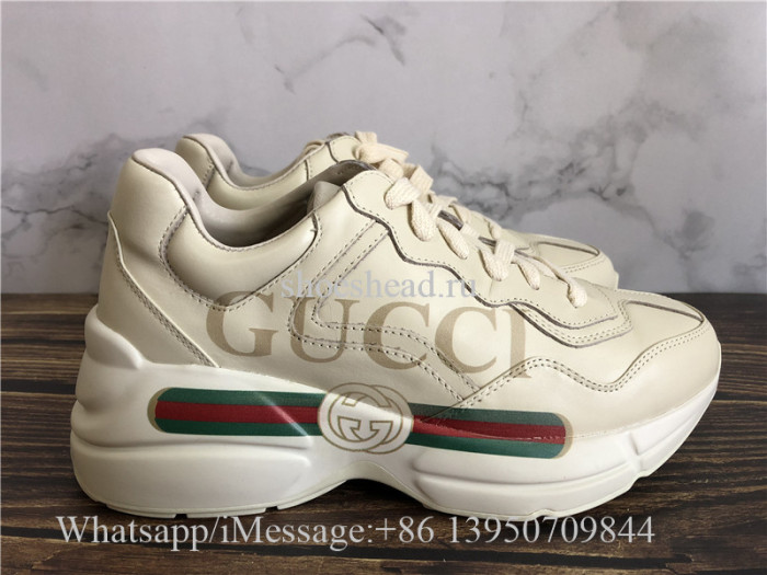 Gucci Rhyton Vintage Gucci Logo Leather Sneaker