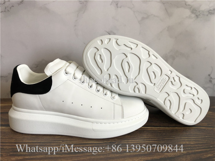 Super Quality Alexander McQueen Oversized Sneaker White Black Suede