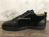 Christian Louboutin Flat Low Top Black Suede Leather