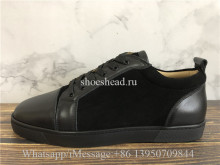 Christian Louboutin Flat Low Top Black Suede Leather