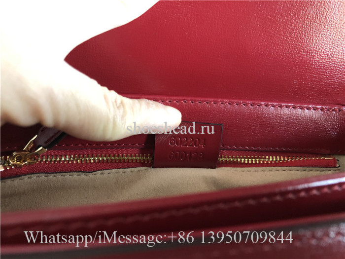 Original Gucci 1955 Horsebit GG Supreme Red Shoulder Bag