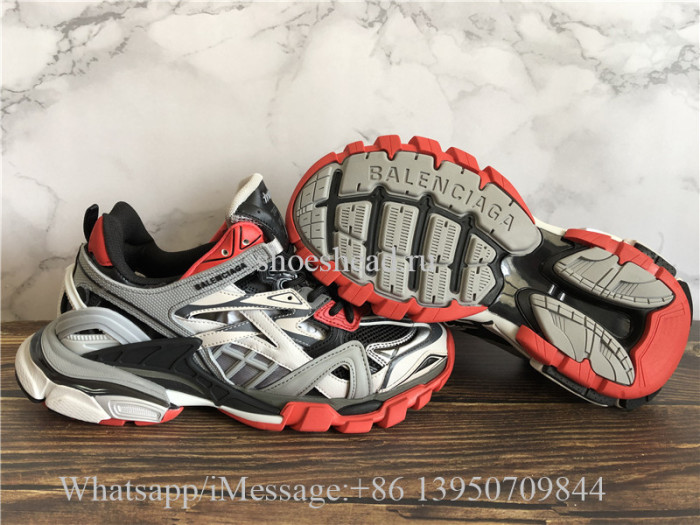 Balenciaga Track 2.0 Trainer Grey Black Red
