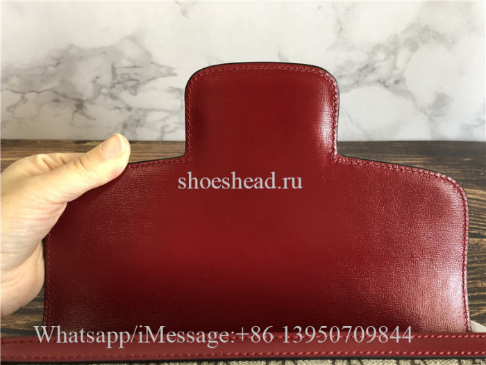 Original Gucci 1955 Horsebit GG Supreme Red Shoulder Bag