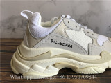 (Grey Box)Balenciaga Triple S Cream White Sneaker