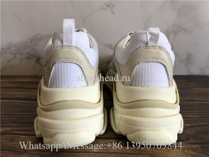(Grey Box)Balenciaga Triple S Cream White Sneaker
