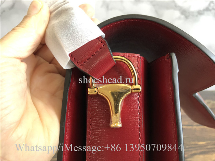 Original Gucci 1955 Horsebit GG Supreme Red Shoulder Bag