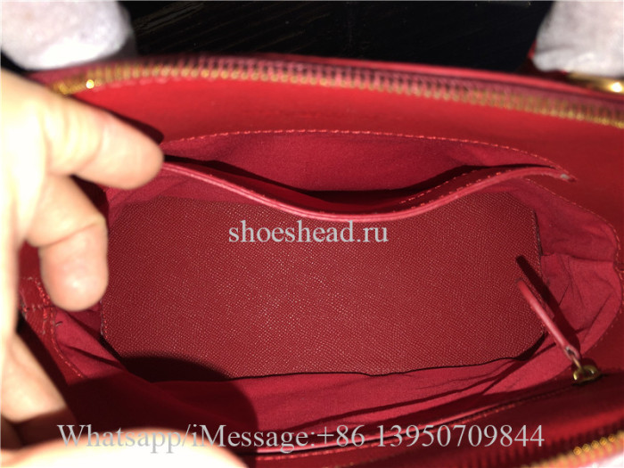Original Balenciaga Ville Top Handle XXS Calfskin Bag Red