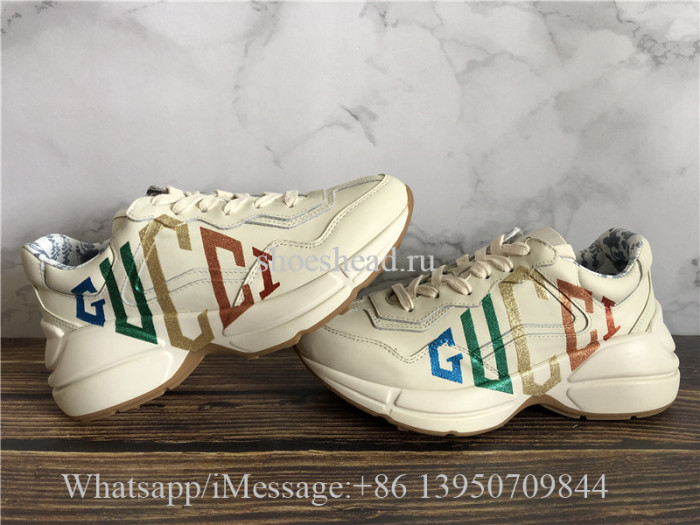 Gucci Rhyton Vintage Trainer Sneaker Multicolor Web Signature