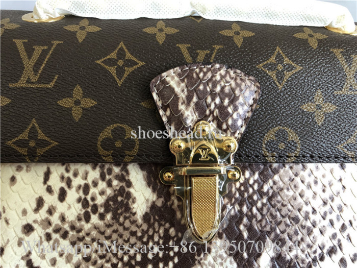 Original Quality Louis Vuitton Monogram Python leather Victoire Chain Bag N92961