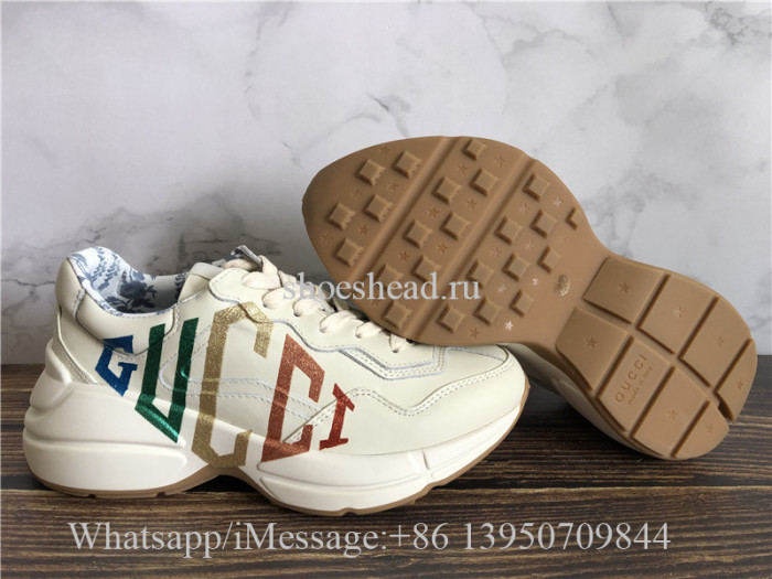 Gucci Rhyton Vintage Trainer Sneaker Multicolor Web Signature