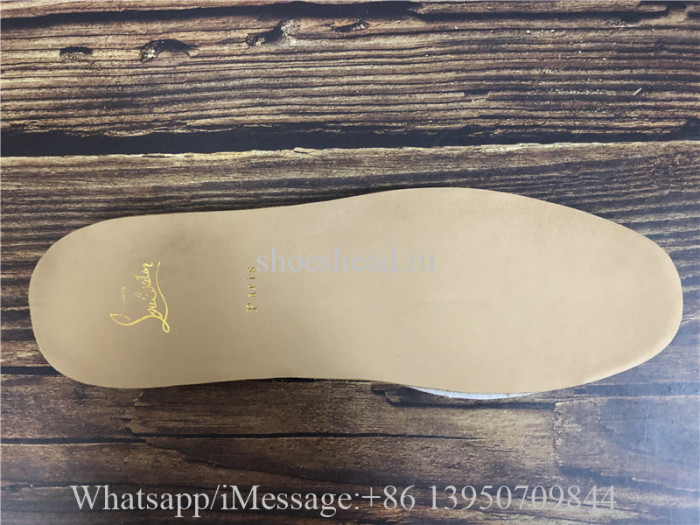 Christian Louboutin Flat Low Top Sneaker Black White