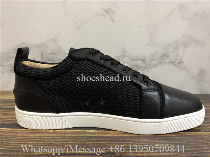 Christian Louboutin Flat Low Top Sneaker Black White