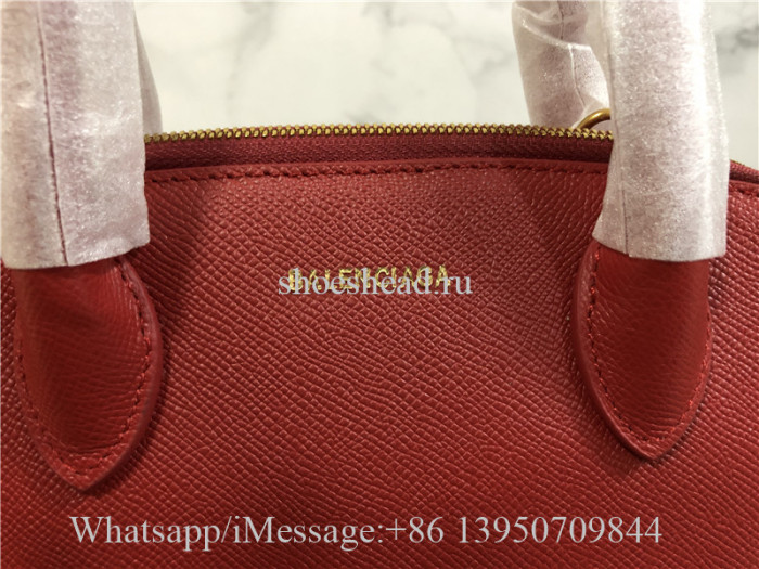 Original Balenciaga Ville Top Handle XXS Calfskin Bag Red