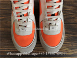 Chanel White Orange CC Logo High Top Sneaker