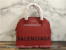 Original Balenciaga Ville Top Handle XXS Calfskin Bag Red