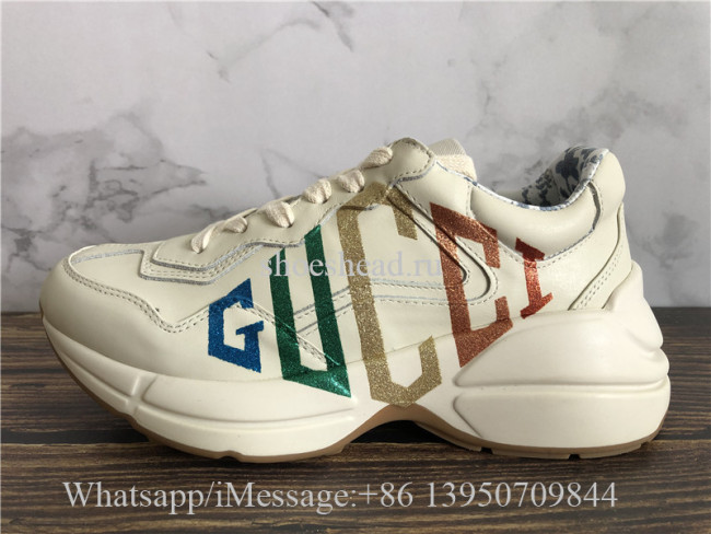 Gucci Rhyton Vintage Trainer Sneaker Multicolor Web Signature
