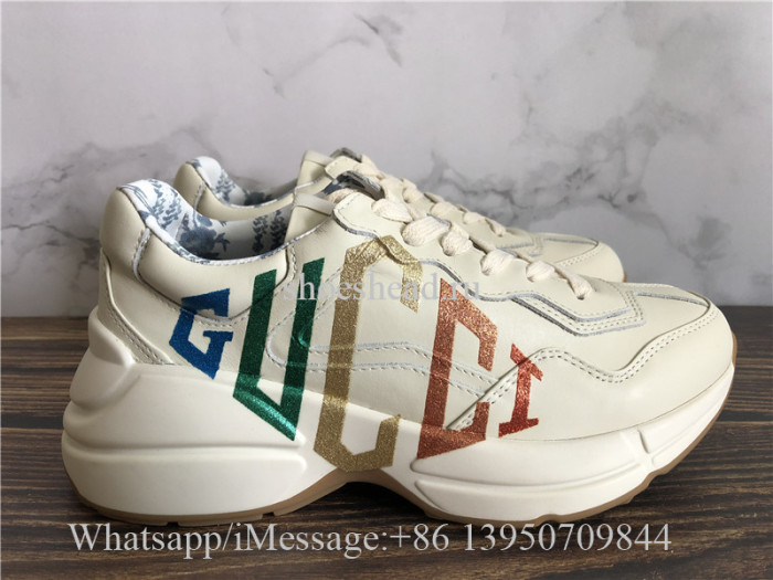 Gucci Rhyton Vintage Trainer Sneaker Multicolor Web Signature