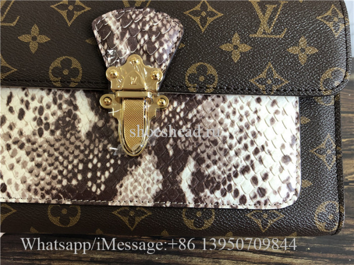 Original Quality Louis Vuitton Monogram Python leather Victoire Chain Bag N92961